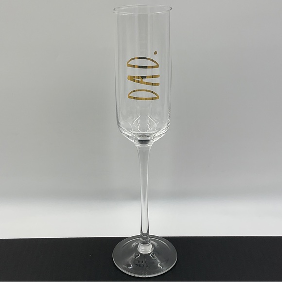Rae Dunn DAD Pregnancy Announcement Stemmed Champagne Flute Glass Surprise - Picture 2 of 12